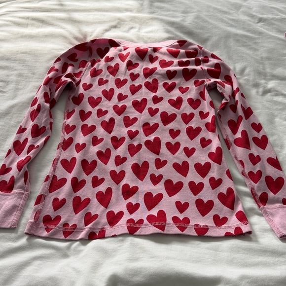 Hanna Andersson Pink Pajama Set with Red Hearts Adult Small Valentine’s Day - Picture 7 of 14